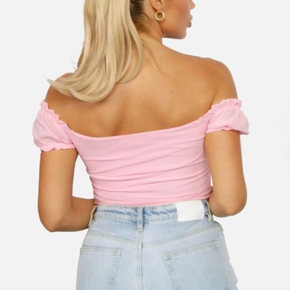 Stella Mesh Top- Pink - Picture 2 of 2